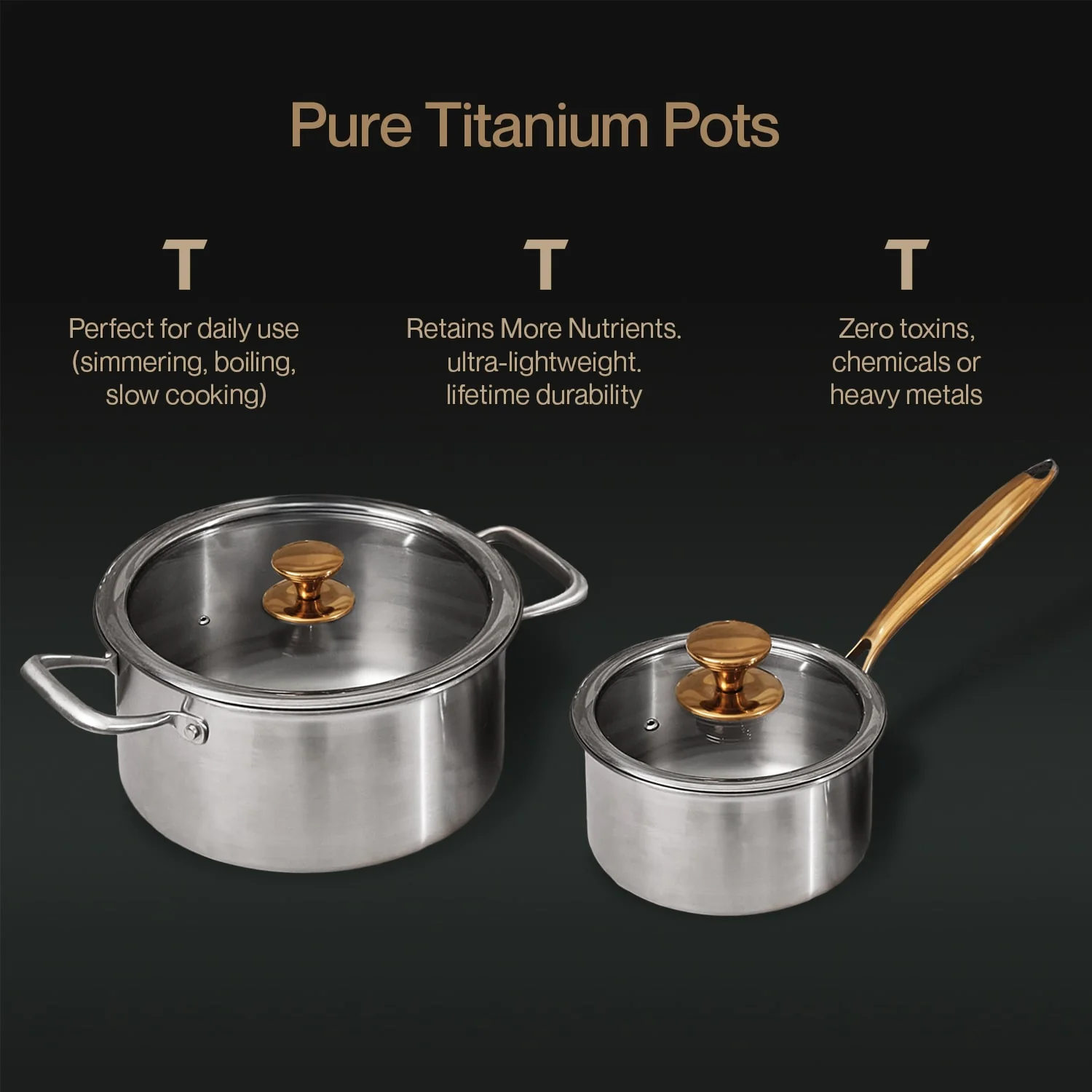 Complete Classic Titanium Cookware Set (14 Piece) - Image 7