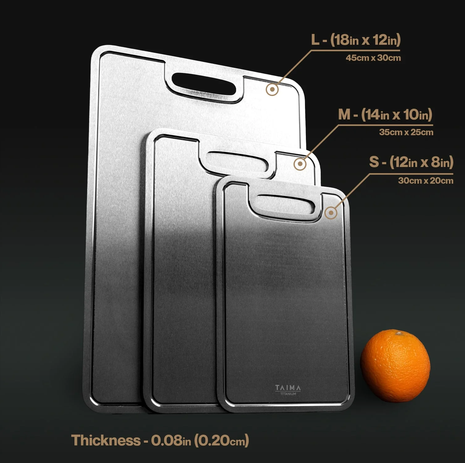 Complete Titanium Cutting Board Prep Set (3 Piece) - Image 3