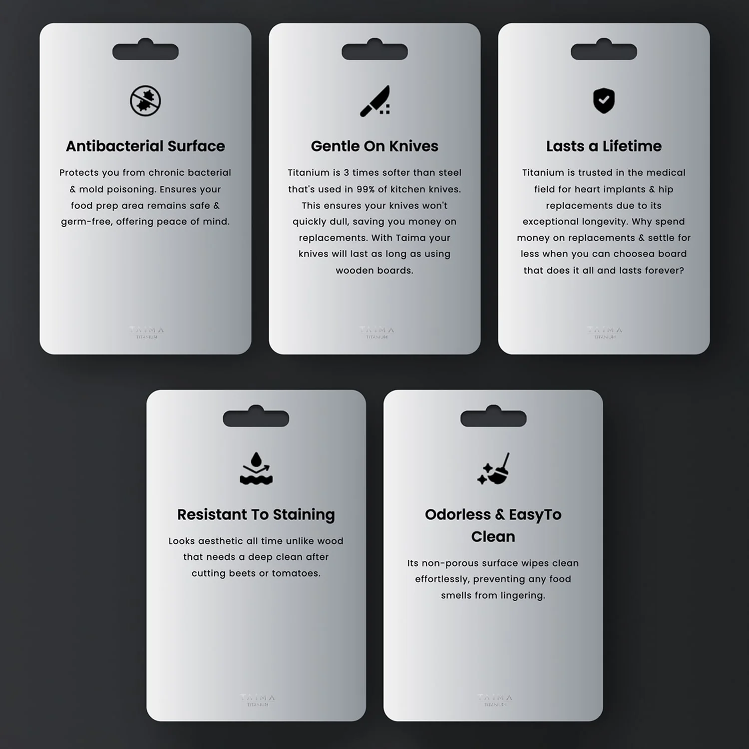 Original Taima⢠100% Pure Titanium Cutting Board + Mat + 5 Exclusive Guides - Image 10