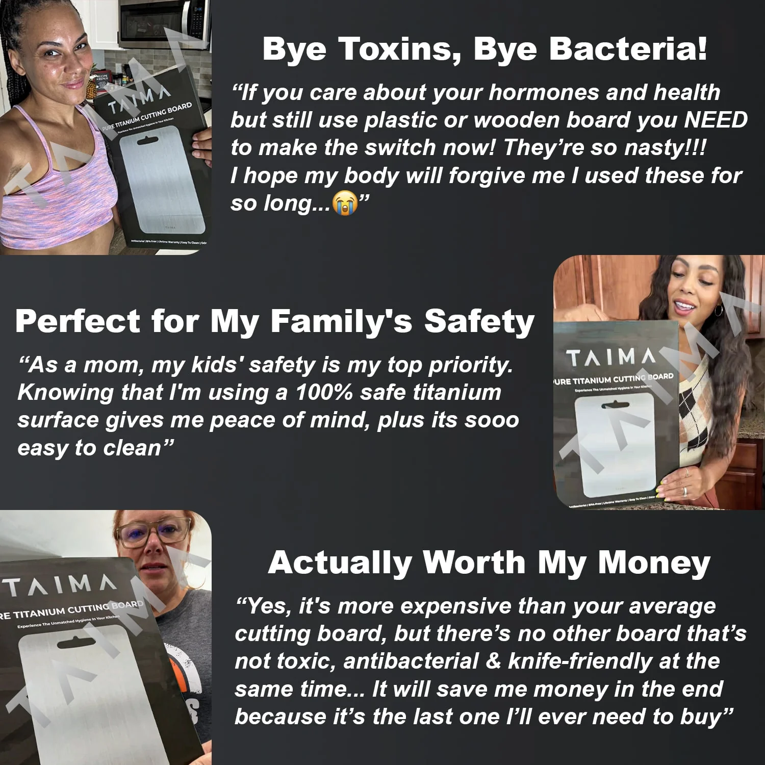 Original Taima⢠100% Pure Titanium Cutting Board + Mat + 5 Exclusive Guides - Image 3