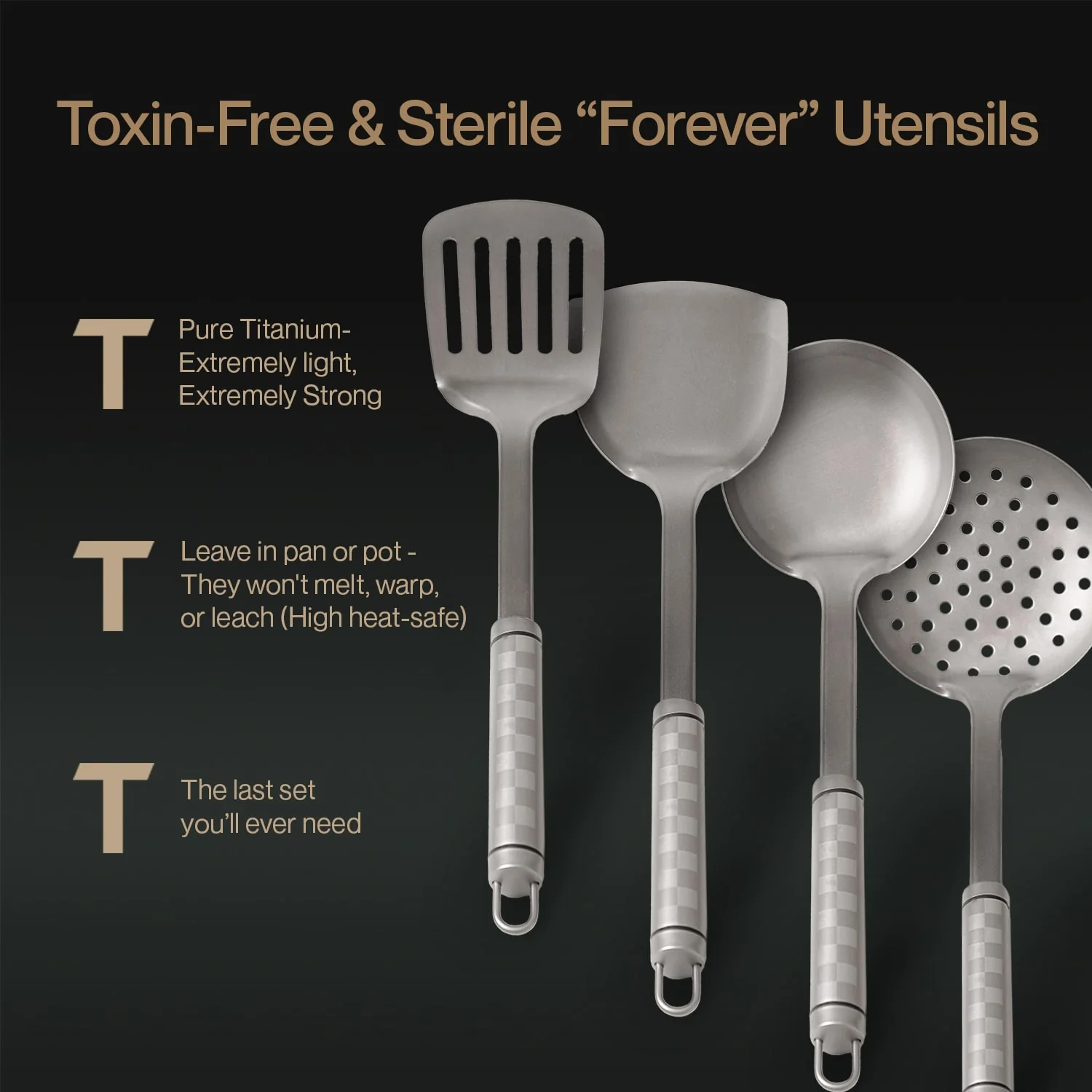 Taima® 100% Pure Titanium Spatula / Utensils - Image 3