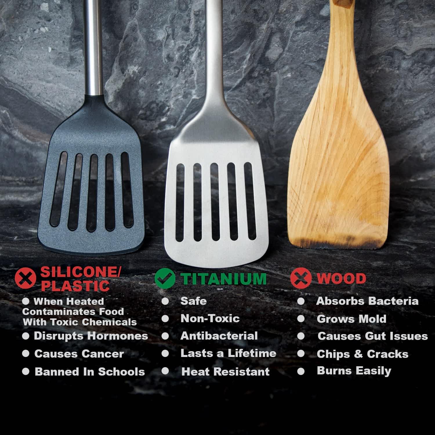 Taima® 100% Pure Titanium Spatula / Utensils - Image 5