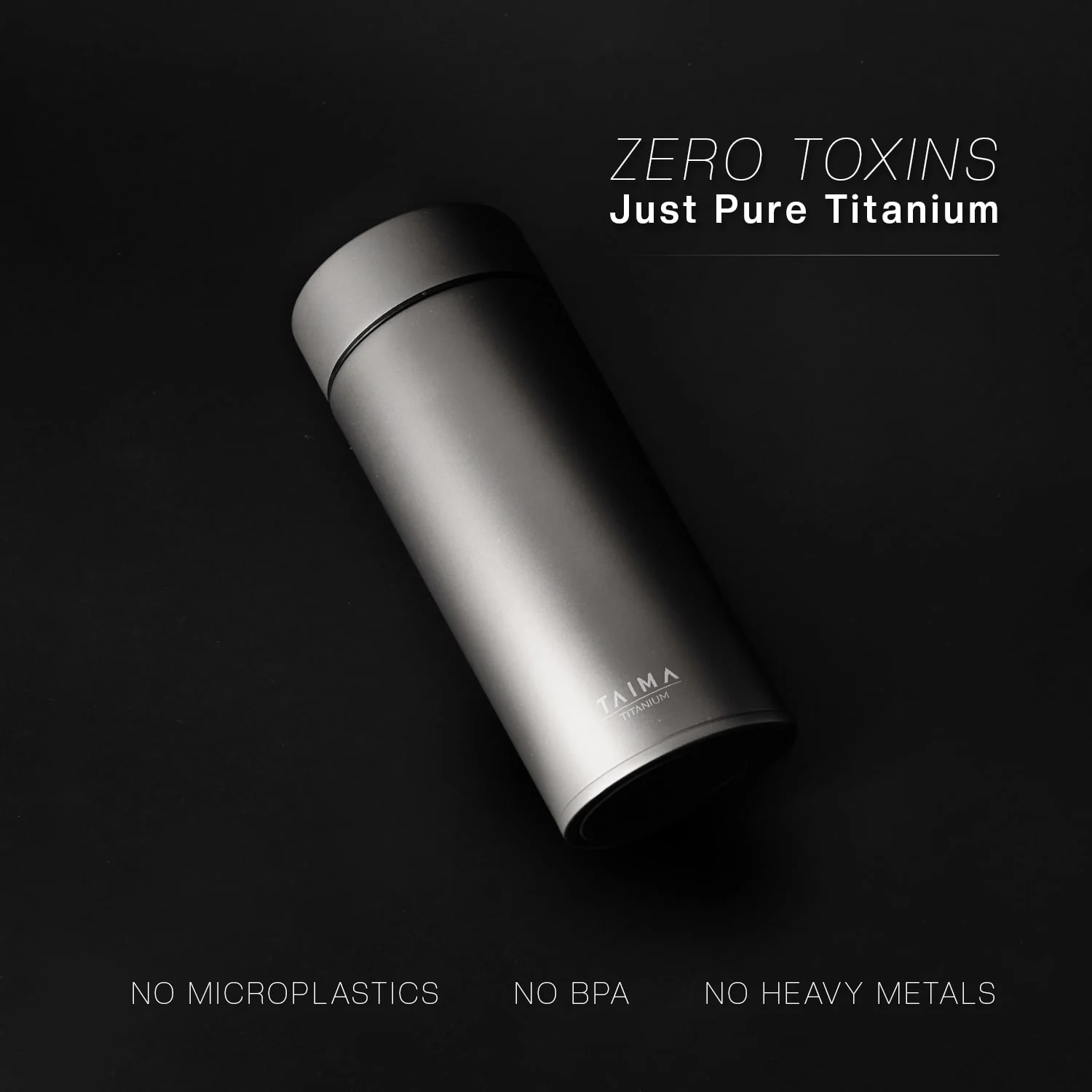 Taima® 100% Pure Titanium Water Bottle - Drink Clean, Live Better. - Image 3